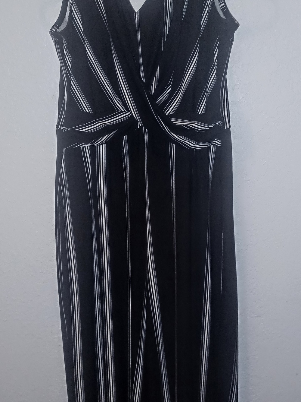 Black and White Striped Sleeveless Jumpsuit By Candie's